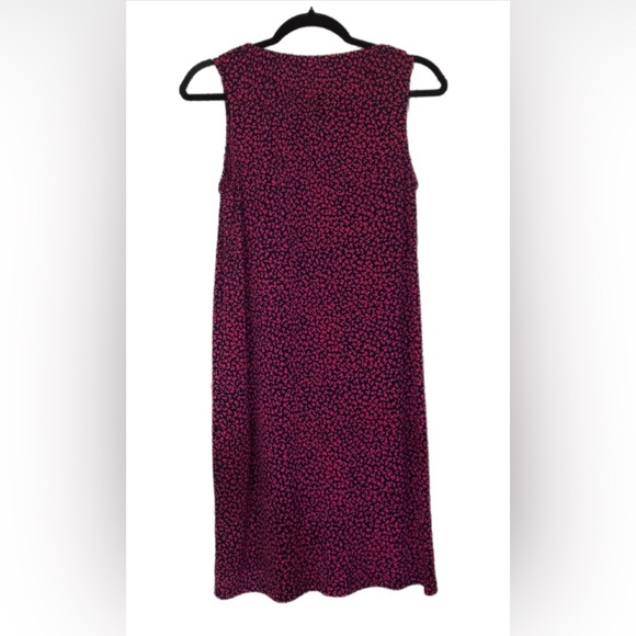 MICHAEL KORS XS Dress Pink Magenta Navy Blue Floral Print Tassel Tied Stretch - Picture 6 of 6